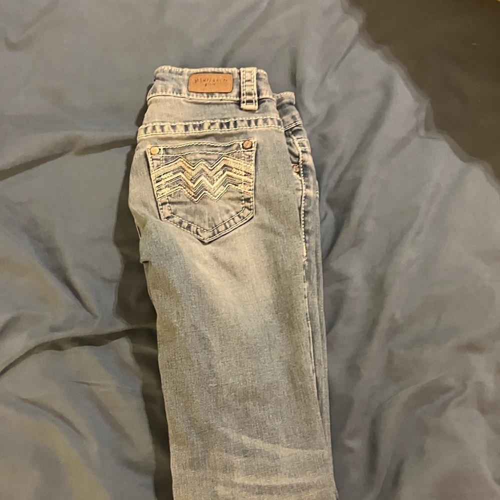 Shyanne Kids Denim Jeans with Chevron Detail